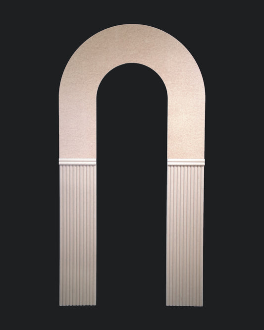 arch, rippled abckdrop, custom backdrop, backdrop, bottom rippled backdrop