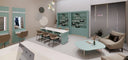 green beauty salon interier design