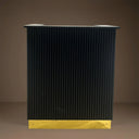 black reception desk