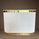 luxury curved reception desk