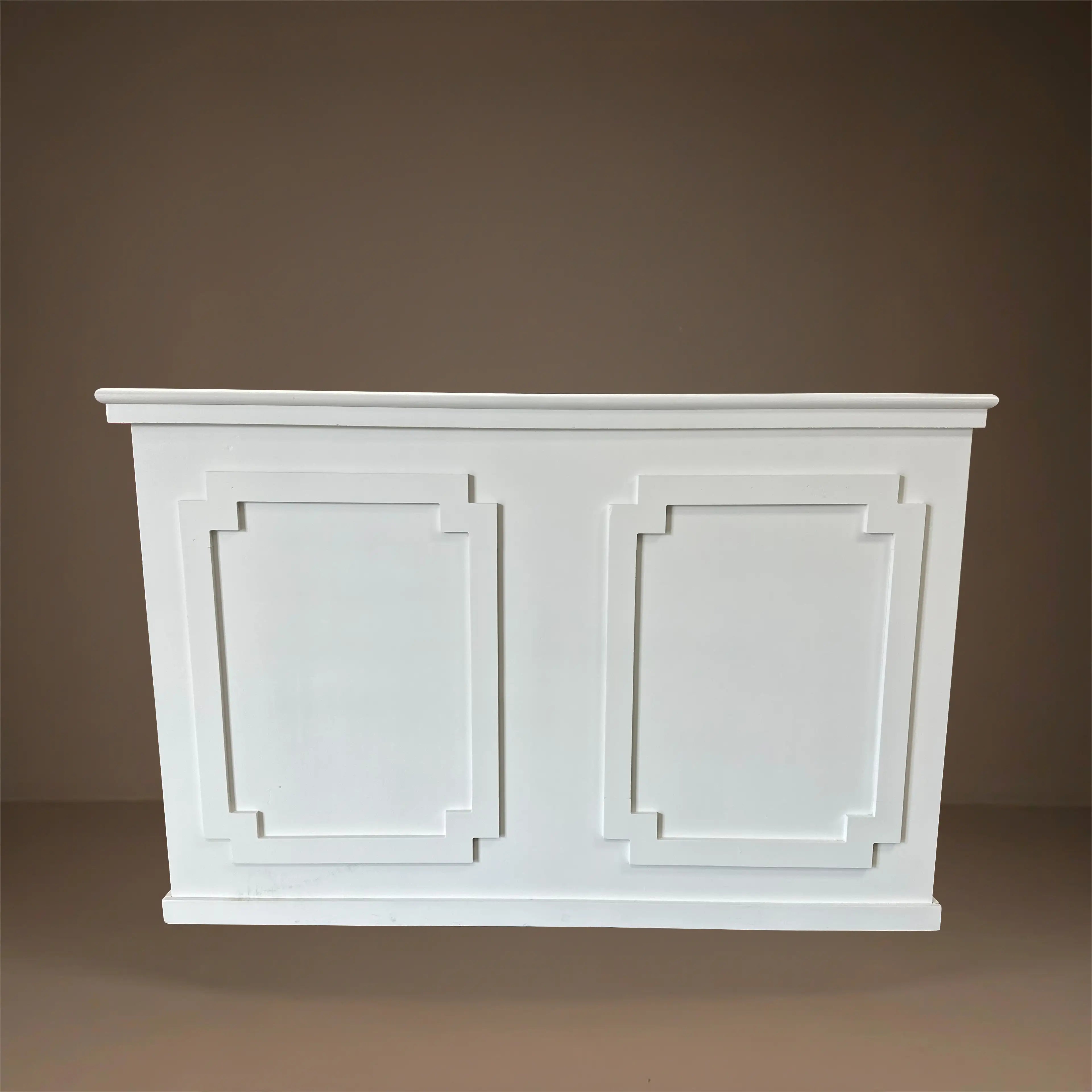 White Reception Desk Counter – Event & Office Desk USA – Decoratus US